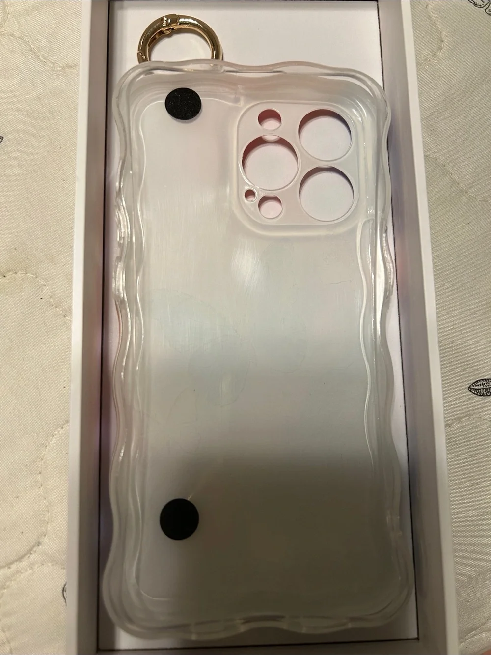 Stylish Blue Pink Butterfly Phone Case with Wrist Strap i phone 13 pro New